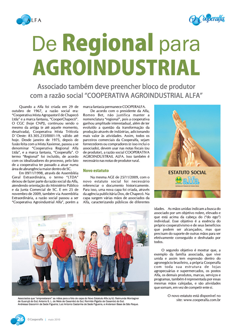 De Regional para Agroindustrial